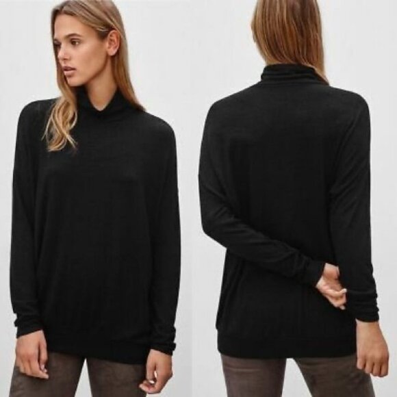 Aritzia Wilfred Free Martha Shirt Heathered Black Size Small Reposa Oversized S - Picture 7 of 7